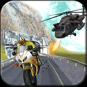Gunship Theif Attack:Bike Race(摩托大盗逃离直升机追捕)