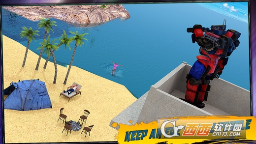 Beach Rescue Lifeguard Game(机器人变形队救生员任务官方版) v1.0