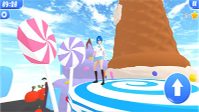 棒棒糖动漫女孩Highschoolgirlparkouronlolipop candy