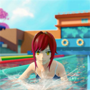 动漫女孩夏季运动会