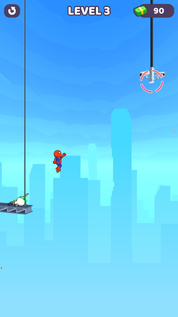 摸摸鱼蜘蛛侠飞钩跑酷游戏安卓版图片1