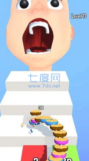 甜甜圈弹跳楼梯游戏