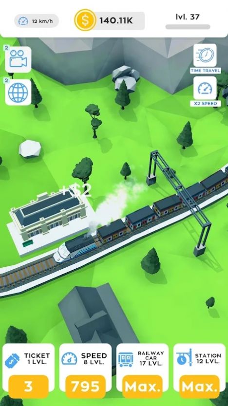 空闲火车铁路大亨2022游戏中文版（Idle Train Railway Tycoon 2022）  v3.3.4