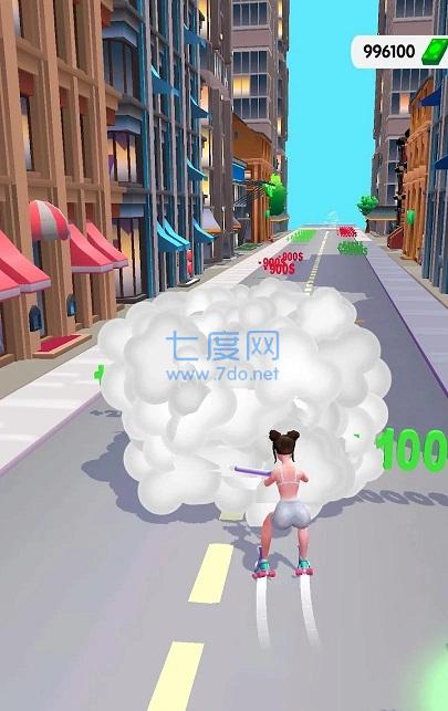 车拉轮滑游戏