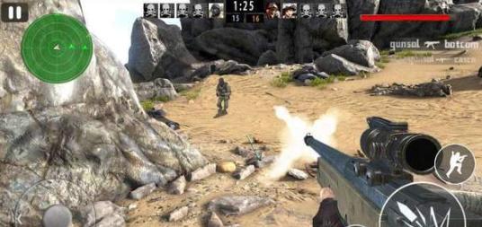 高山狙击手射击