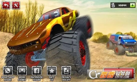 Uphill Offroad Monster Truck Driving Trials 2019(越野怪物卡车驾驶2019)截图1