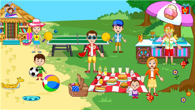 我的城镇海滨野餐