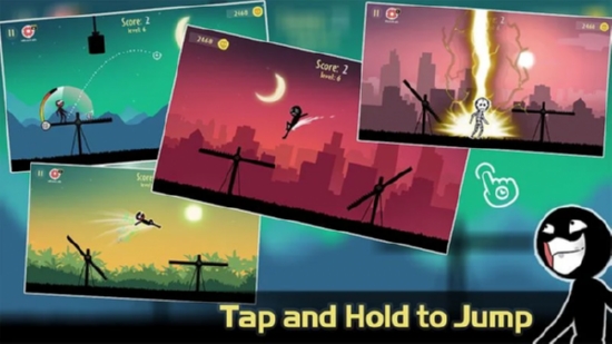 重力弹跳火柴人