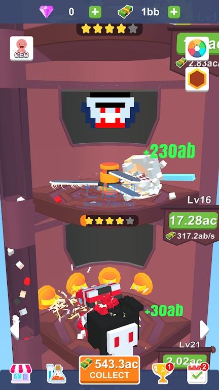 闲置像素破碎机游戏