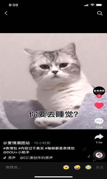 你要去睡觉你和我说晚安了吗表情包 1.0