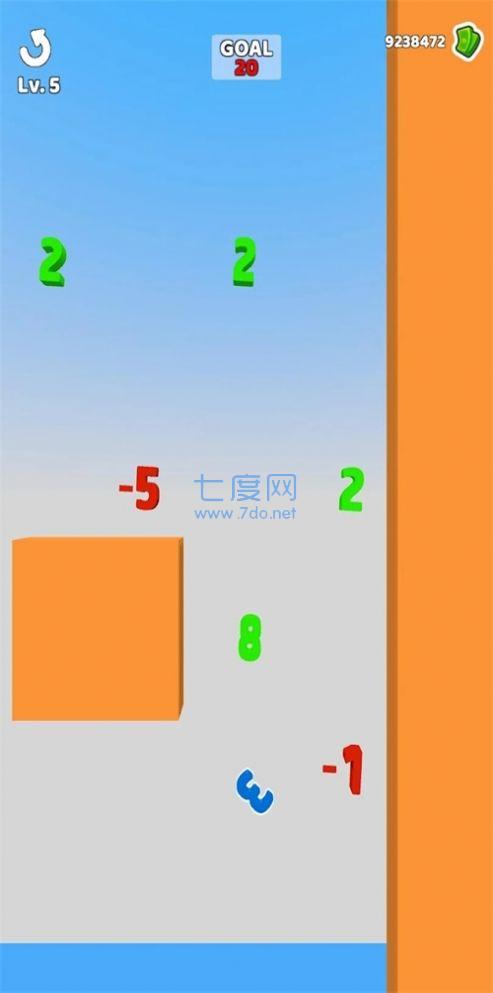 上升的数字3D游戏