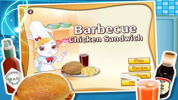 肌肉三明治烧烤 Barbecue Chicken SandwichCooking Games截图0