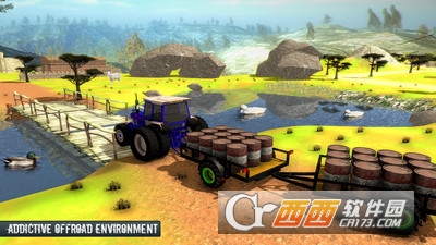 3D重型拖拉机推车货物农民模拟器 v1.0 安卓版