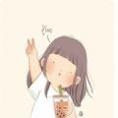 Q版小女孩喝奶茶头像图片