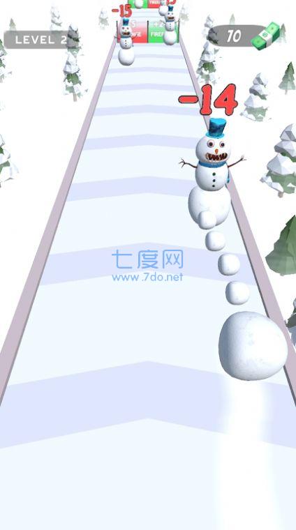 收集雪球跑游戏