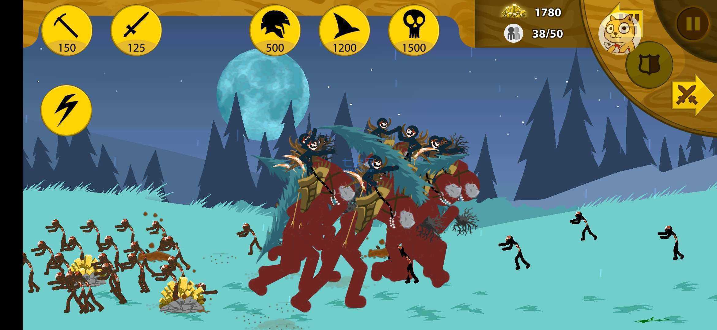 火柴人战争僵尸召唤者破解版