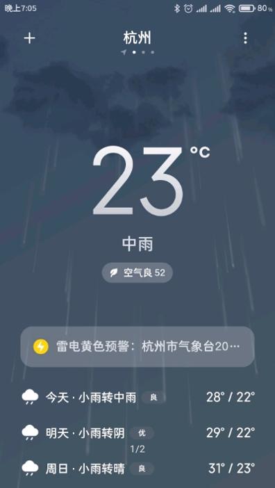 MIUI天气截图1