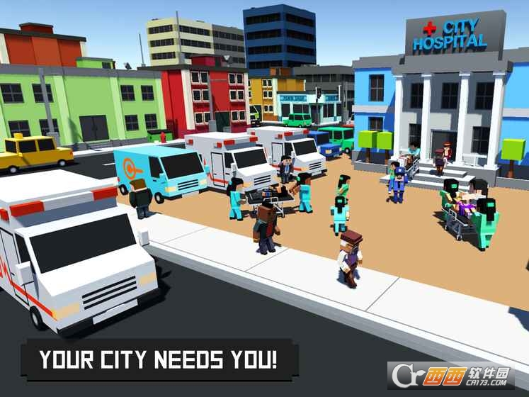 Blocky City builder Hospital(块状城市建设者手游)