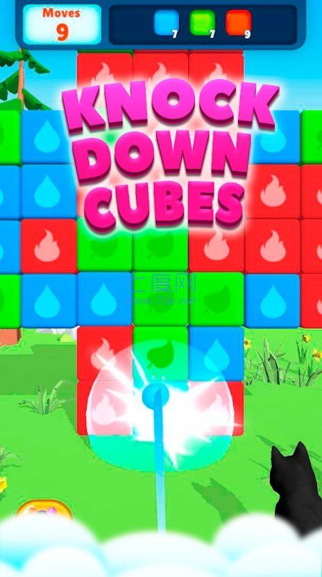 块爆破球和猫游戏