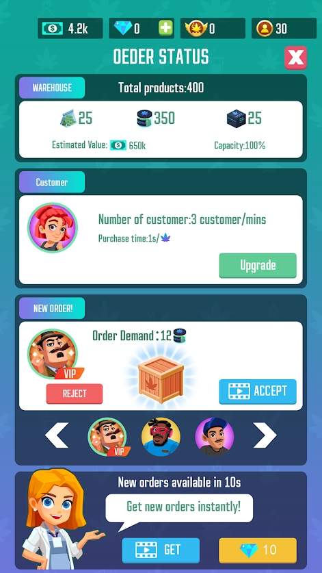 闲置杂草公司游戏安卓版下载(Idle Weed Inc)  v4.4.1