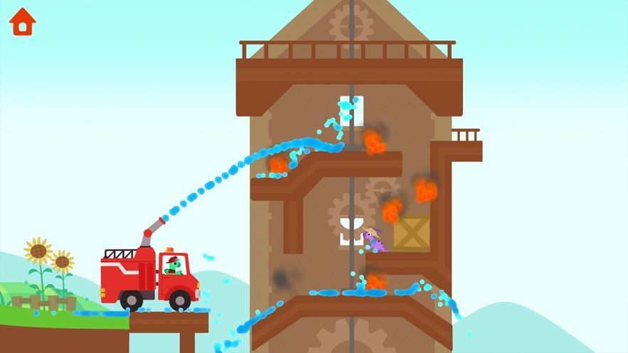 恐龙消防车驾驶消防车灭火.jpg 恐龙消防车驾驶消防车灭火.jpg