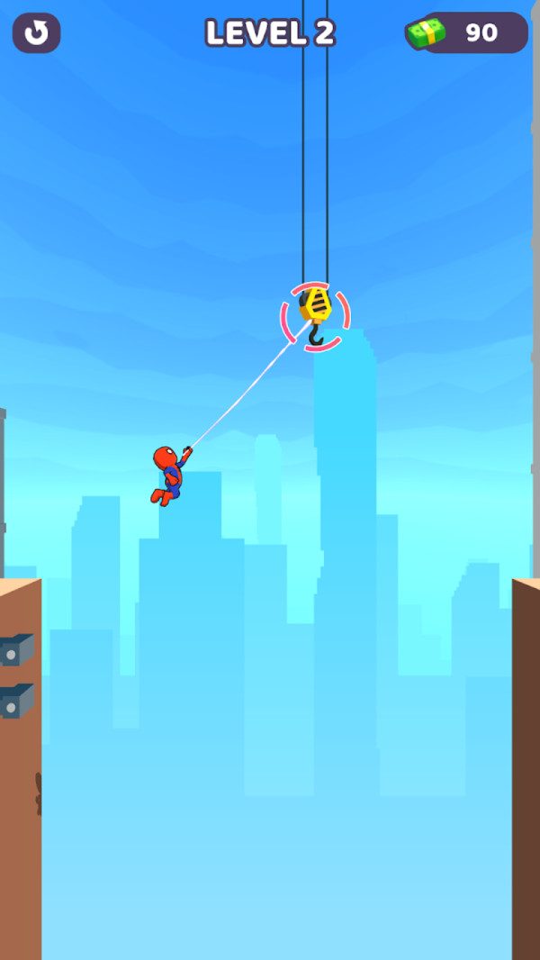 摸摸鱼蜘蛛侠飞钩跑酷游戏安卓版  v4.4.1