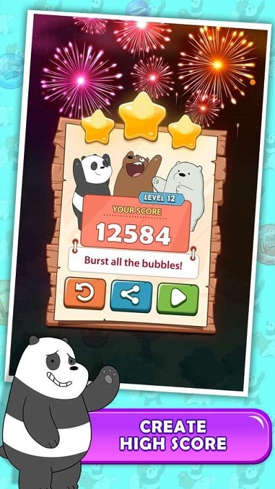 We Bare Bears Bubble Pop(咱们裸熊泡泡消除) v1.1.111安卓版