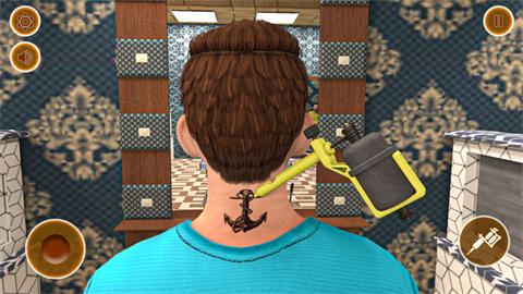 理发店理发和纹身