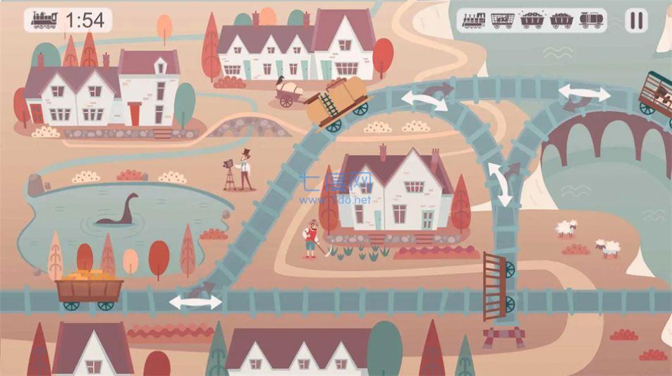 逻辑火车铁路拼图游戏