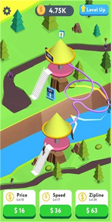 Zipline Idle 3D(滑索放置3D) v0.3