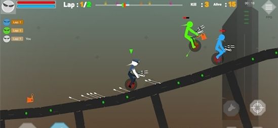 火柴人玩偶快乐的轮子游戏无限子弹下载  v4.2.2