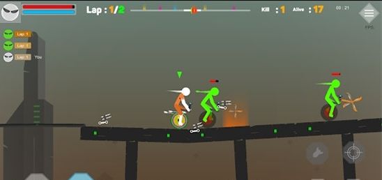 火柴人玩偶快乐的轮子游戏无限子弹下载  v4.2.2