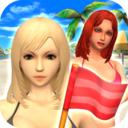 天堂沙滩：旗与比基尼