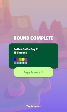 咖啡高尔夫游戏