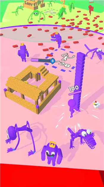 搬砖搭桥竞速游戏