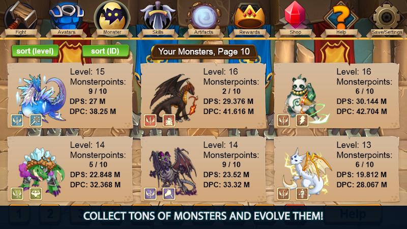 闲置怪物：点击大冒险游戏