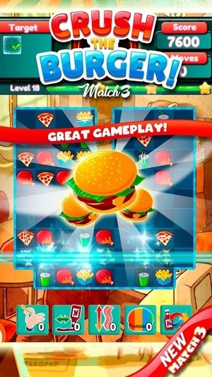 粉碎汉堡豪华三消 v1.0