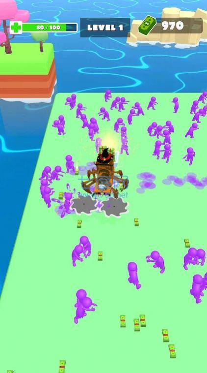 蜘蛛列车僵尸攻击游戏