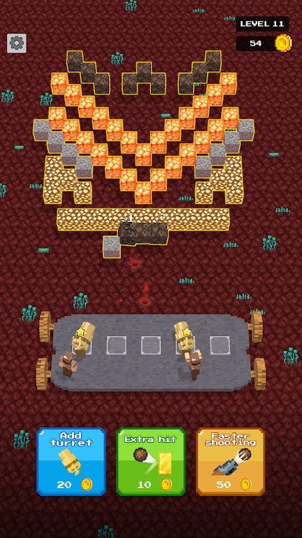 合并射击和清除游戏