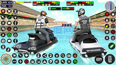 快艇划船比赛JetSkiBoatStuntRacing Game v7.0