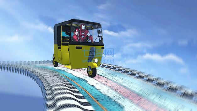 超级英雄人力车特技