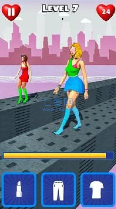 走秀美女时尚赛跑3D游戏