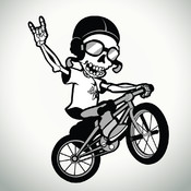 骷髅骑士 SkeletonRiderStuntsDefiedbyBMXMTBBestBikeCo.