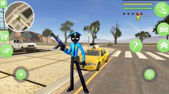 火柴人警察绳索英雄免费金币钻石最新版游戏下载图片1