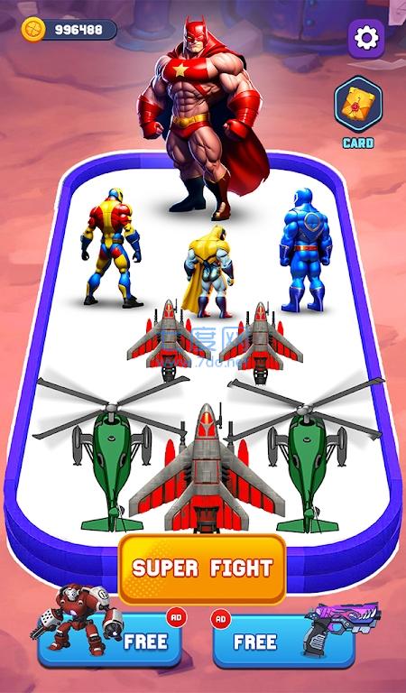 超级英雄机器人怪物合并游戏