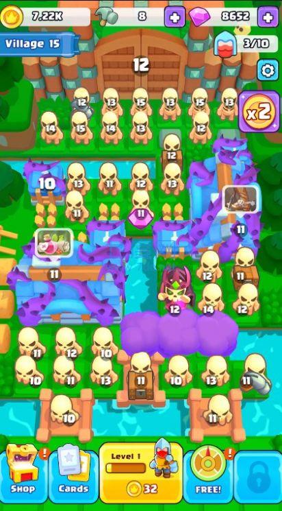 勇敢合并战斗防御游戏