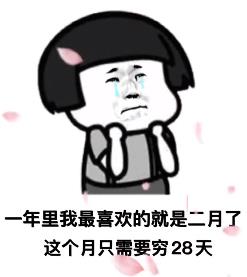 一年里我最喜欢二月了这个月只需要穷28天表情包 v1.0