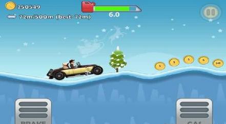 赛车爬坡圣诞版(雪地赛车游戏)截图0