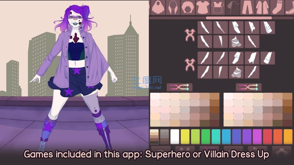 柔和的屋顶动漫裙打扮游戏