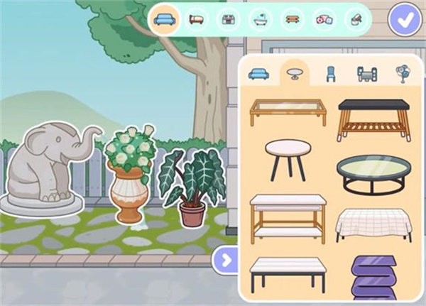 米加小镇泳池派对家具